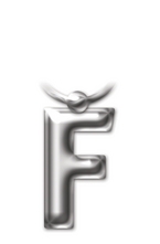 Метален ключодържател - буква F