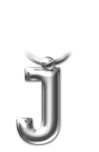 Метален ключодържател - буква J