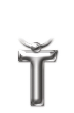 Метален ключодържател - буква T
