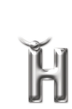 Метален ключодържател - буква H