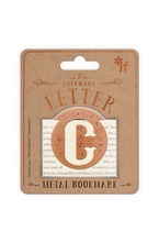Метален книгоразделител - ретро буква - C