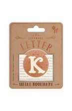 Метален книгоразделител - ретро буква - K