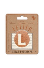 Метален книгоразделител - ретро буква - L