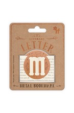 Метален книгоразделител - ретро буква - M