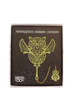 Метален книгоразделител - Book Time - Бухал