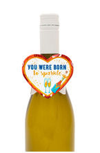 Картичка за вино - You were born to sparkle