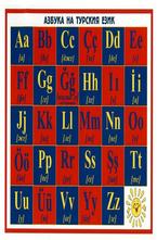 Азбука на турския език - мини изтриваемо табло