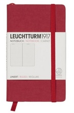 Бележник Leuchtturm 1917 Pocket, Ruled, Red 332301