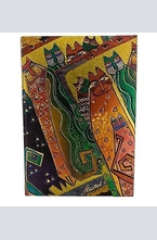 Бележник Paperblanks Fantastic Felines Midi Wrap, Lines 3992