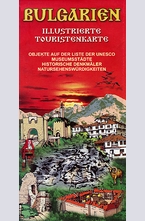Bulgarien illustrierte touristenkarte