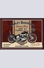 Метална картичка Harley-Davidson Panhead