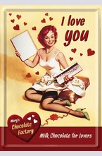 Метална картичка I Love You