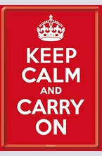 Метална картичка Keep Calm And Carry On