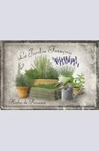 Метална картичка Le Jardin Francais