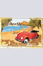 Метална картичка VW Beetle Surf Coast