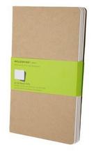 Set of 3 Plain Cahier Journals - Kraft - Large