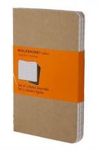 Set of 3 Ruled Cahier Journals - Kraft - Large