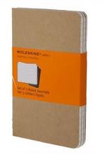 Set of 3 Ruled Cahier Journals - Kraft - Pocket