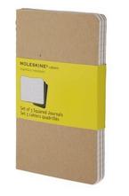 Set of 3 Squared Cahier Journals - Kraft - Pocket