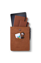 Кожен калъф Bookaroo - Brown/ Кафяво