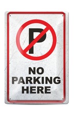 Метална табелка - A4 - No parking