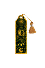 SimetroBooks - Книгоразделител с пискюл - Звезда, Слънце и Луни