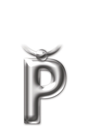 Продукт - Метален ключодържател - буква P