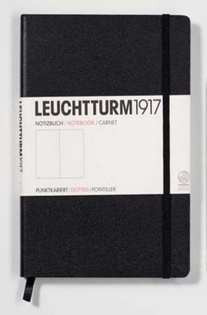 Книга - Бележник Leuchtturm 1917 Medium, Ruled, Black 30016