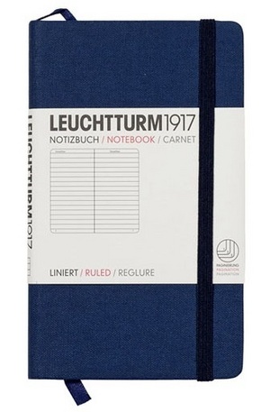 Книга - Бележник Leuchtturm 1917 Pocket, Ruled, Blue 307301