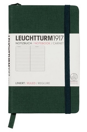 Книга - Бележник Leuchtturm 1917 Pocket, Ruled, Green 325677