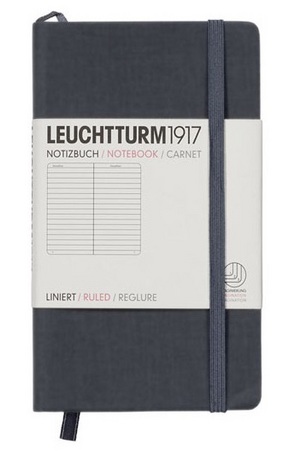 Книга - Бележник Leuchtturm 1917 Pocket, Ruled, Grey 300454