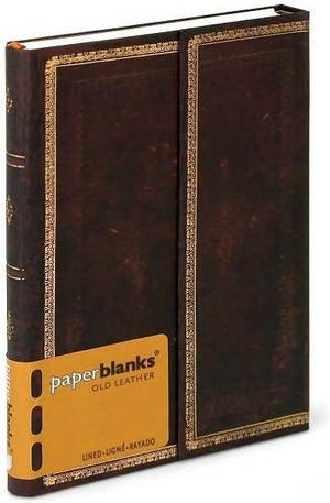 Книга - Бележник Paperblanks Old Leather Mini Wrap, Lined 8409