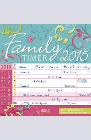 Продукт - Календар Family Timer - Floral 2015