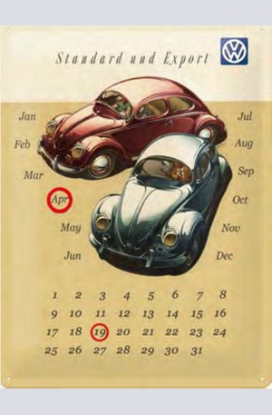 Продукт - Метален вечен календар Der Volkswagen