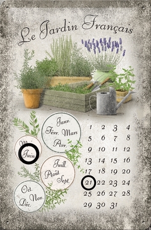 Продукт - Метален вечен календар Le Jardin Francais