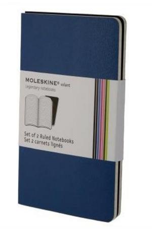 Книга - Set of 2 Volant Notebooks Ruled - Blue - Extra Small