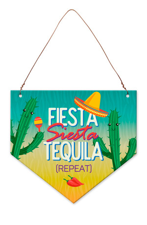 Продукт - Табелка-флагче - код B - Fiesta, Siesta, Tequila, Repeat