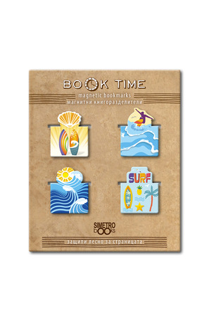 Продукт - Магнитни книгоразделители - Book Time - мини - Сърф и море