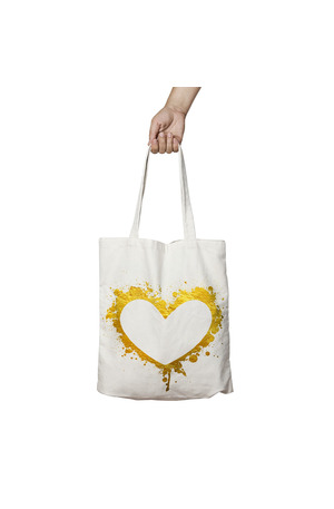 Продукт - Simetro Books - Чанта за пазаруване - Златно сърце