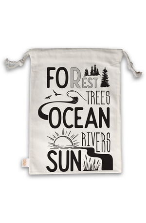 Продукт - Simetro Books - Чанта за книги - Forest Trees Ocean Rivers Sun