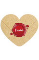 Табелка-картичка - код:A - С любов